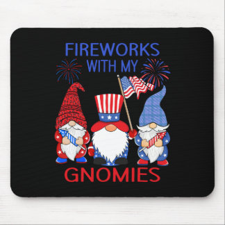 Mousepad Gnomos Leopardo do Dia 4 de Julho Fogo Americano E