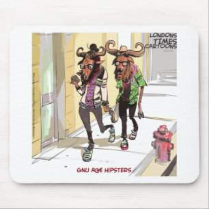 Mousepad Gnu Age Hipsteres Engraçados