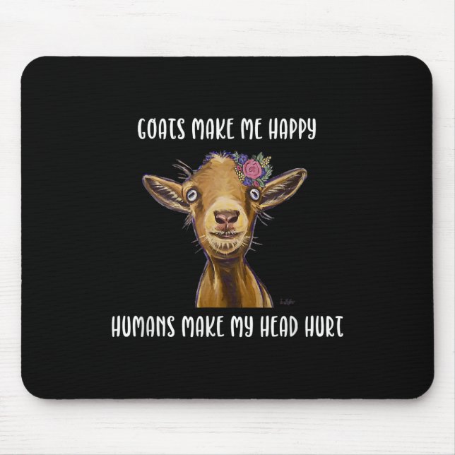Mousepad Goats Me Faz Feliz Capuz (Frente)
