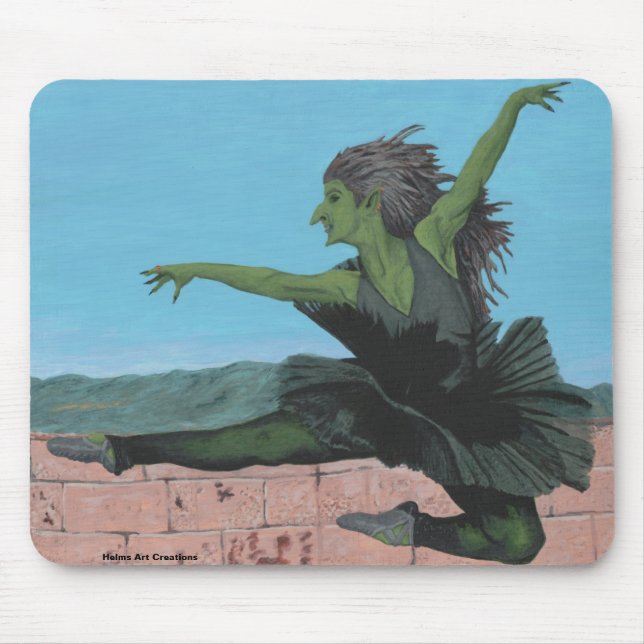 Mousepad Goblin Girl Ballerina Dançando Fantasy Art Mousepa (Frente)