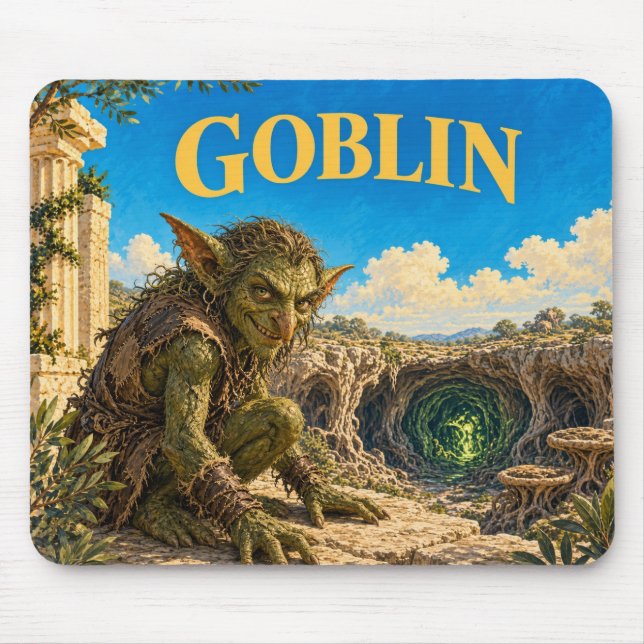 Mousepad Goblin, Monstro de Fantasia Gótica (Frente)