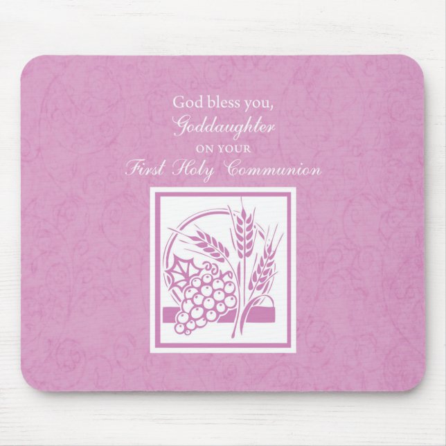 Mousepad GodFilha Primeira Comunhão, Rosa (Frente)