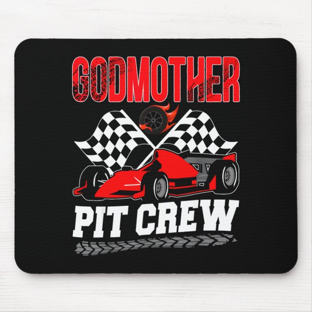 Mousepad Godmother T Crew Racing Family Race Car Birthday B (Frente)