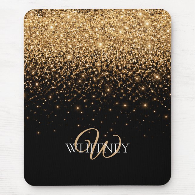 Mousepad Gold Glitter Sparkle Elegant Luxury Texture        (Frente)