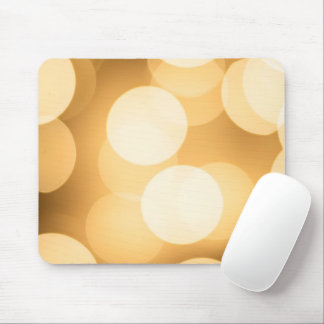 Mousepad Golden Bokeh Lights Aesthetic Elegant Warm Glow
