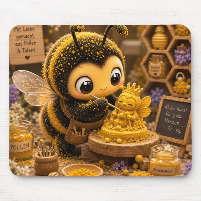Mousepad Golden Bumblebee in Bloom Dance.11 (Frente)