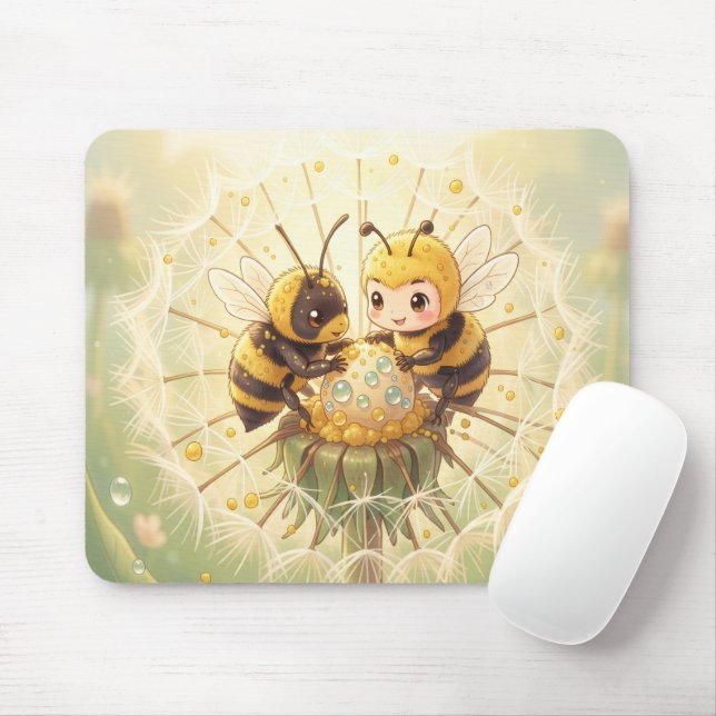 Mousepad Golden Bumblebee in Bloom Dance.5 (Com mouse)