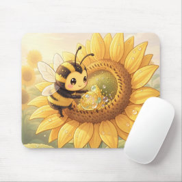 Mousepad Golden Bumblebee in Bloom Dance.6