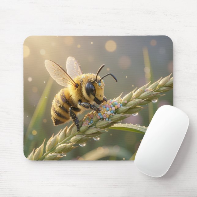 Mousepad Golden Bumblebee in Bloom Dance.7 (Com mouse)