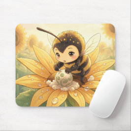 Mousepad Golden Bumblebee in Bloom Dance.8