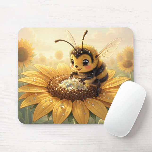 Mousepad Golden Bumblebee in Bloom Dance.9 (Com mouse)
