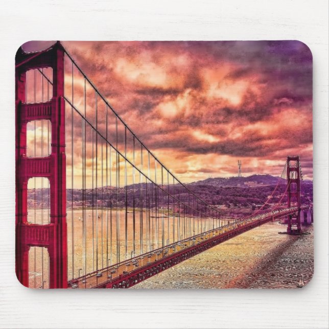Mousepad Golden gate bridge em San Francisco, Califórnia (Frente)