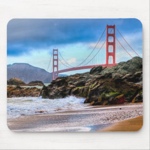 Mousepad Golden gate bridge no por do sol