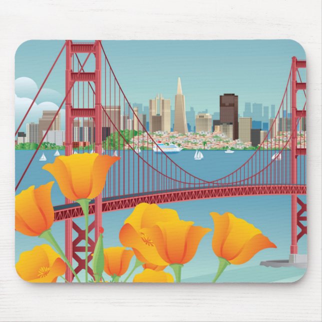 Mousepad Golden gate bridge | San Francisco, CA (Frente)