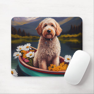 Mousepad Goldendoodle em uma Pagaia: Uma Aventura Cênica