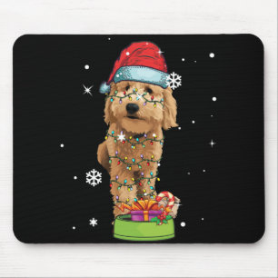 Mousepad Goldendoodle Papais noeis de Natal Engraçados Cac