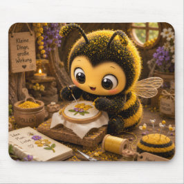 Mousepad Goldene Hummel im Blütentanz.11
