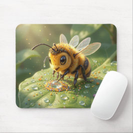 Mousepad Goldene Hummel im Blütentanz.5