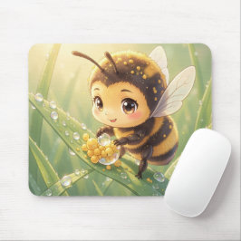 Mousepad Goldene Hummel im Blütentanz.8