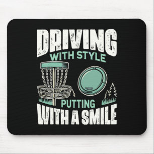 Mousepad Goleiro de Disco Dirigindo Com Estilo Golfe de Dis