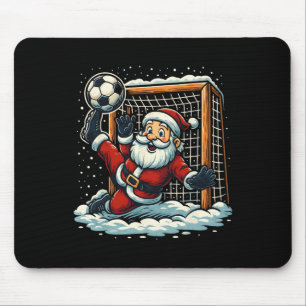 Mousepad Goleiro de futebol do Papai Noel Esportes Natal