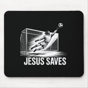 Mousepad Goleiro de Futebol Jesus Salva Cristão Soc