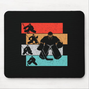 Mousepad Goleiro de Hóquei no Gelo Jogador de Hóquei Crianç