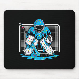 Mousepad Goleiro de Hóquei Sorvete Gotejamento Meninos Hóqu