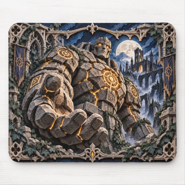 Mousepad Golem, Monstro de Papel Recortado (Frente)