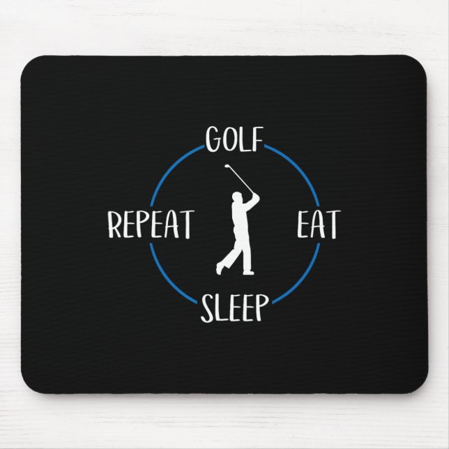 Mousepad Golf Coma Dormir Repete Presente Para Golfistas E  (Frente)