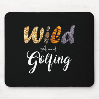 Mousepad Golf Cours Leopard Selvagem Sobre Golfe
