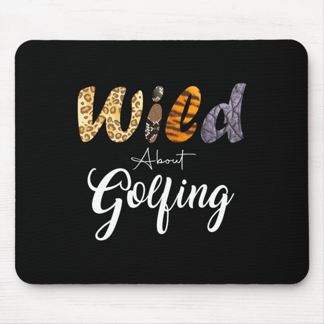 Mousepad Golf Cours Leopard Selvagem Sobre Golfe (Frente)