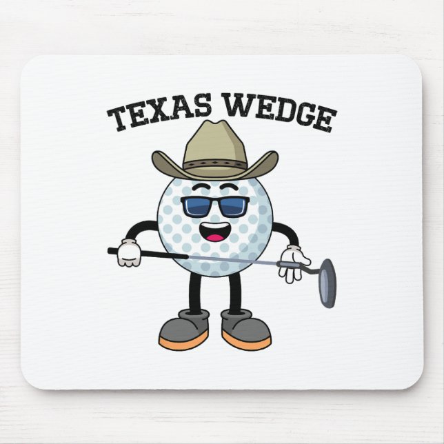 Mousepad Golf Putter Texas Wedge Club Texas Cowboy Cou (Frente)