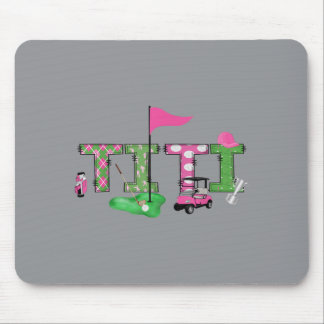 Mousepad Golf Titi Rosa Buraco Em Um Golfe Menina De 1º Ani