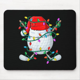 Mousepad Golfe de Natal Xmas Papai Noel Srts Chapéu Golfist
