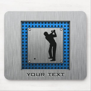 Mousepad Golfe escovado do olhar do metal