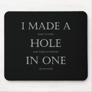 Mousepad Golfe Para Golfista Engraçado Golfe 