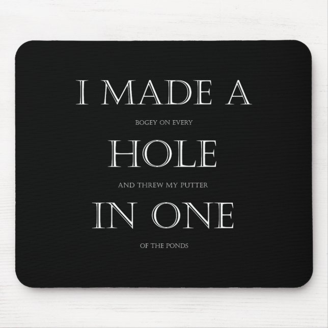 Mousepad Golfe Para Golfista Engraçado Golfe  (Frente)