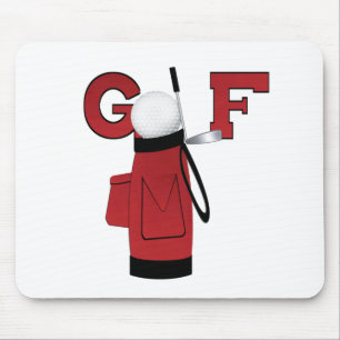 Mousepad Golfe vermelho do saco de golfe