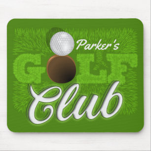 Mousepad Golfer Green Golf Course Club Personalizado