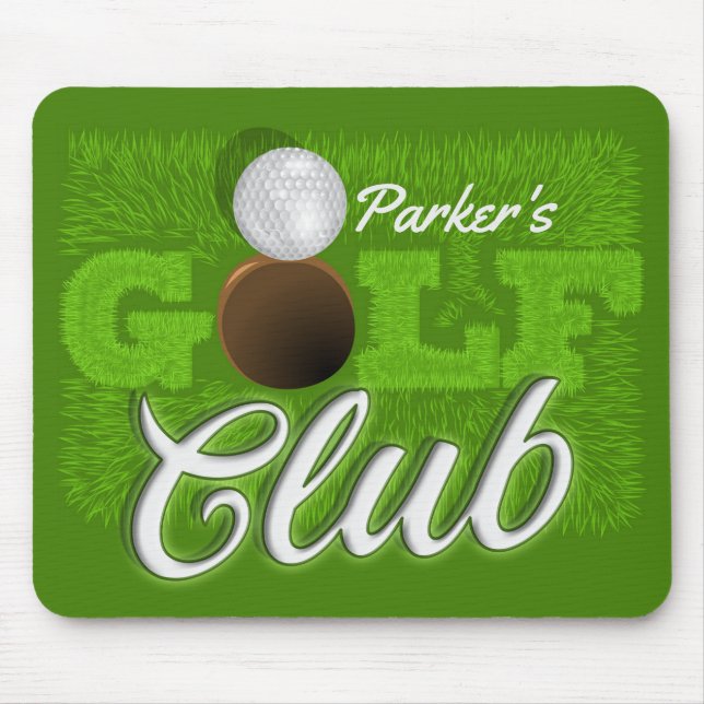 Mousepad Golfer Green Golf Course Club Personalizado (Frente)