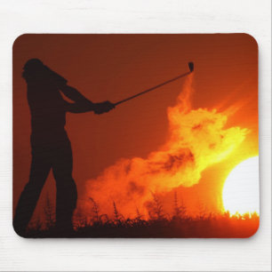 Mousepad Golfing no por do sol