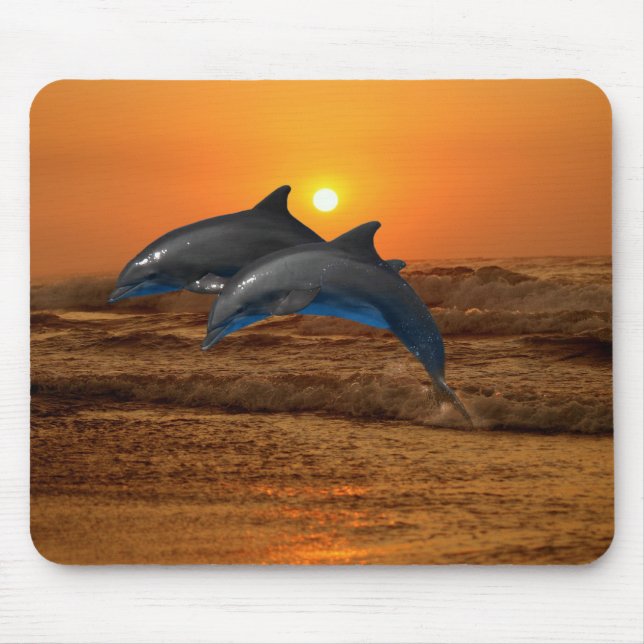 Mousepad Golfinho de Gargalos no Sunset (Frente)