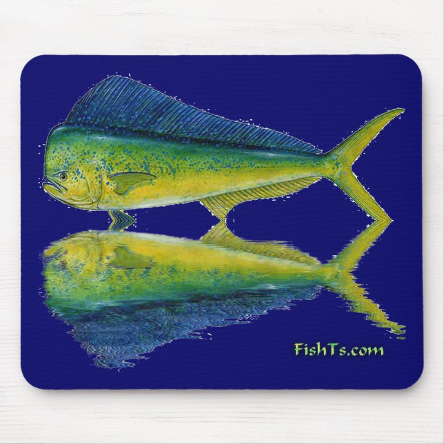 Mousepad Golfinho, Dorado, MahiMahi com reflexão (Frente)