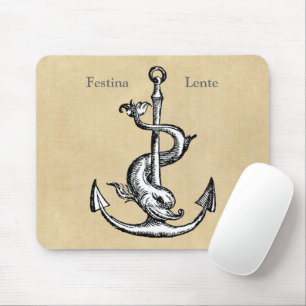 Mousepad Golfinho e âncora - Festina Lente