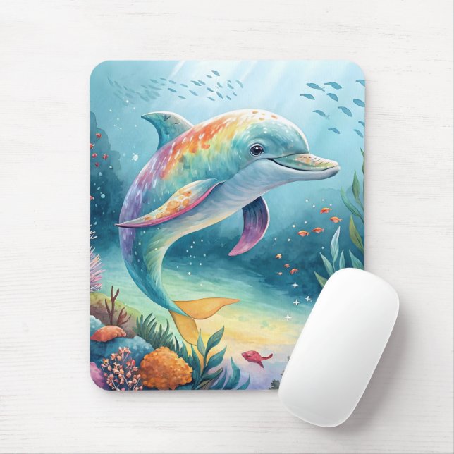 Mousepad Golfinho submarino (Com mouse)