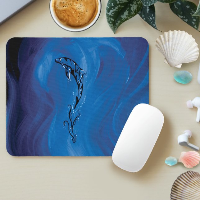 Mousepad Golfinho Tribal Azul (Criador carregado)