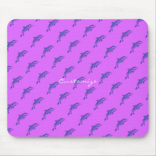 Mousepad golfinhos-de-salto tribal cor-de-rosa Thunder_Cove