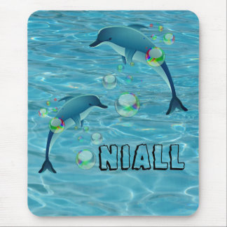 Mousepad Golfinhos e Bolhas Divertidos Personalizados