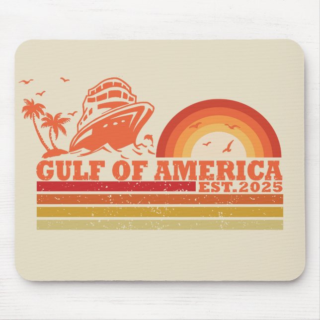 Mousepad Golfo da América antigo patriótico americano (Frente)